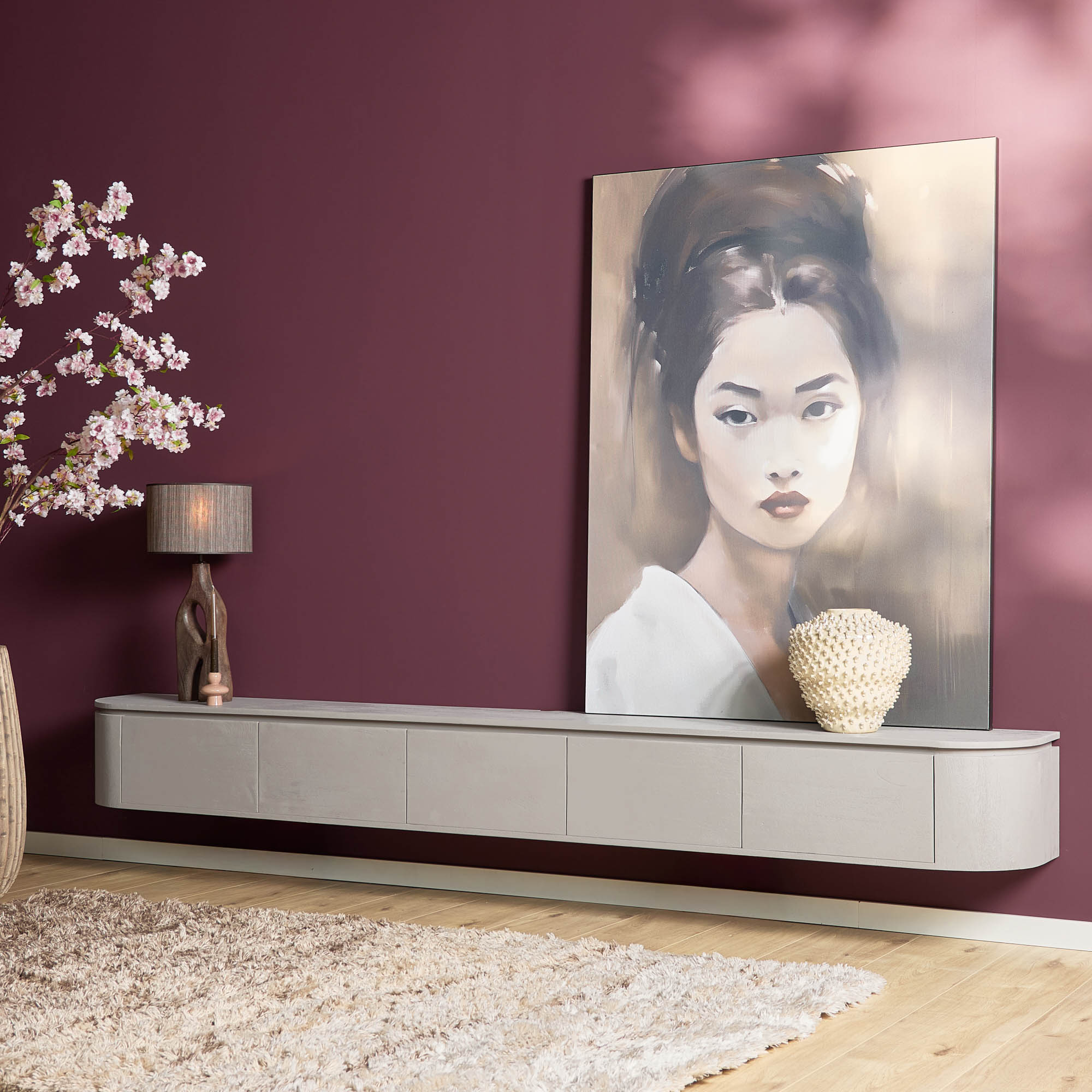 TV-meubel Aswan Taupe 280 cm - Afbeelding 23