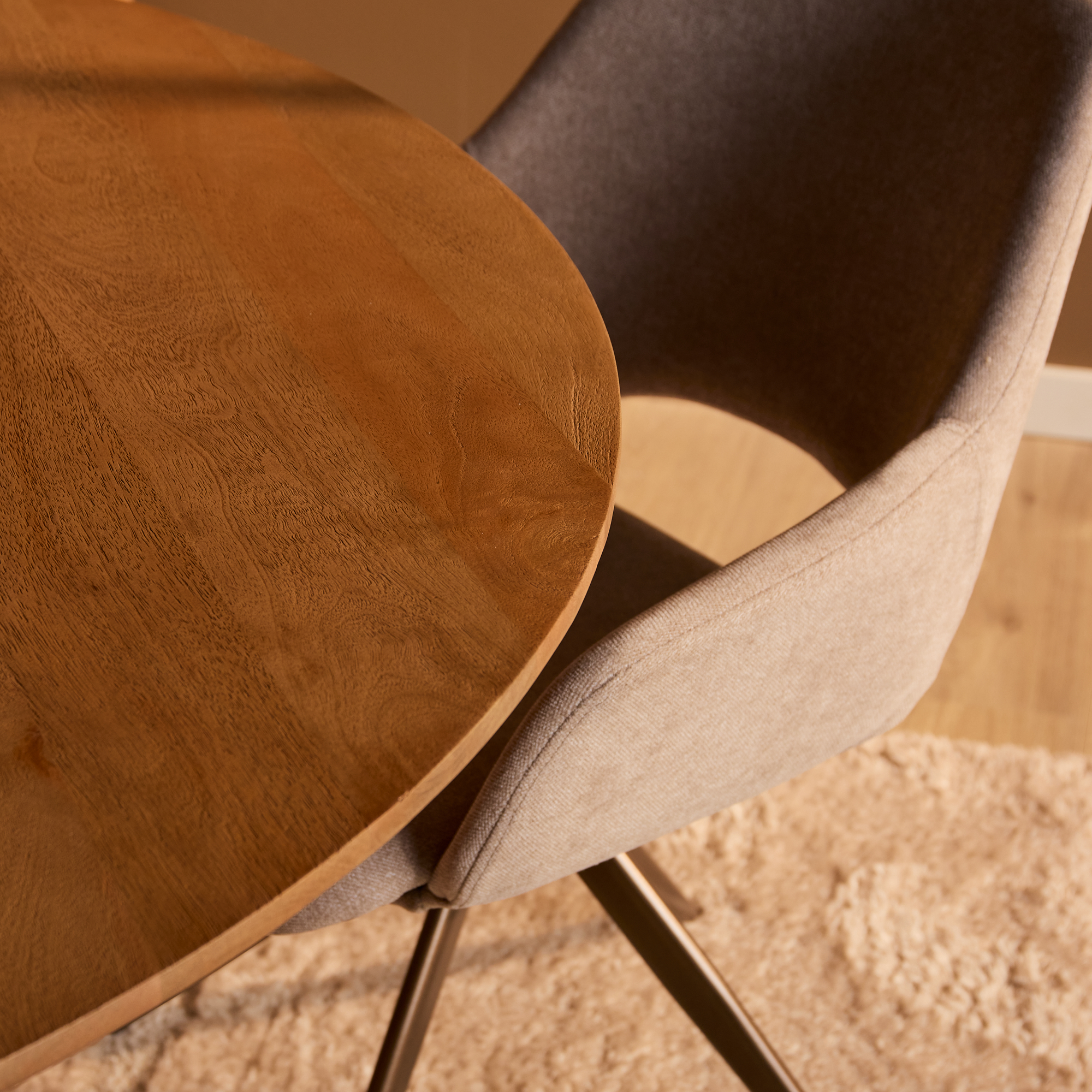 Eettafel Dammel Mangohout 150 cm - Afbeelding 2