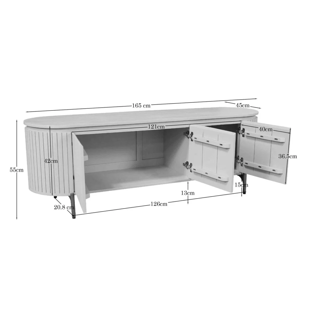 TV-meubel Flatin Zand 165 cm - Afbeelding 7