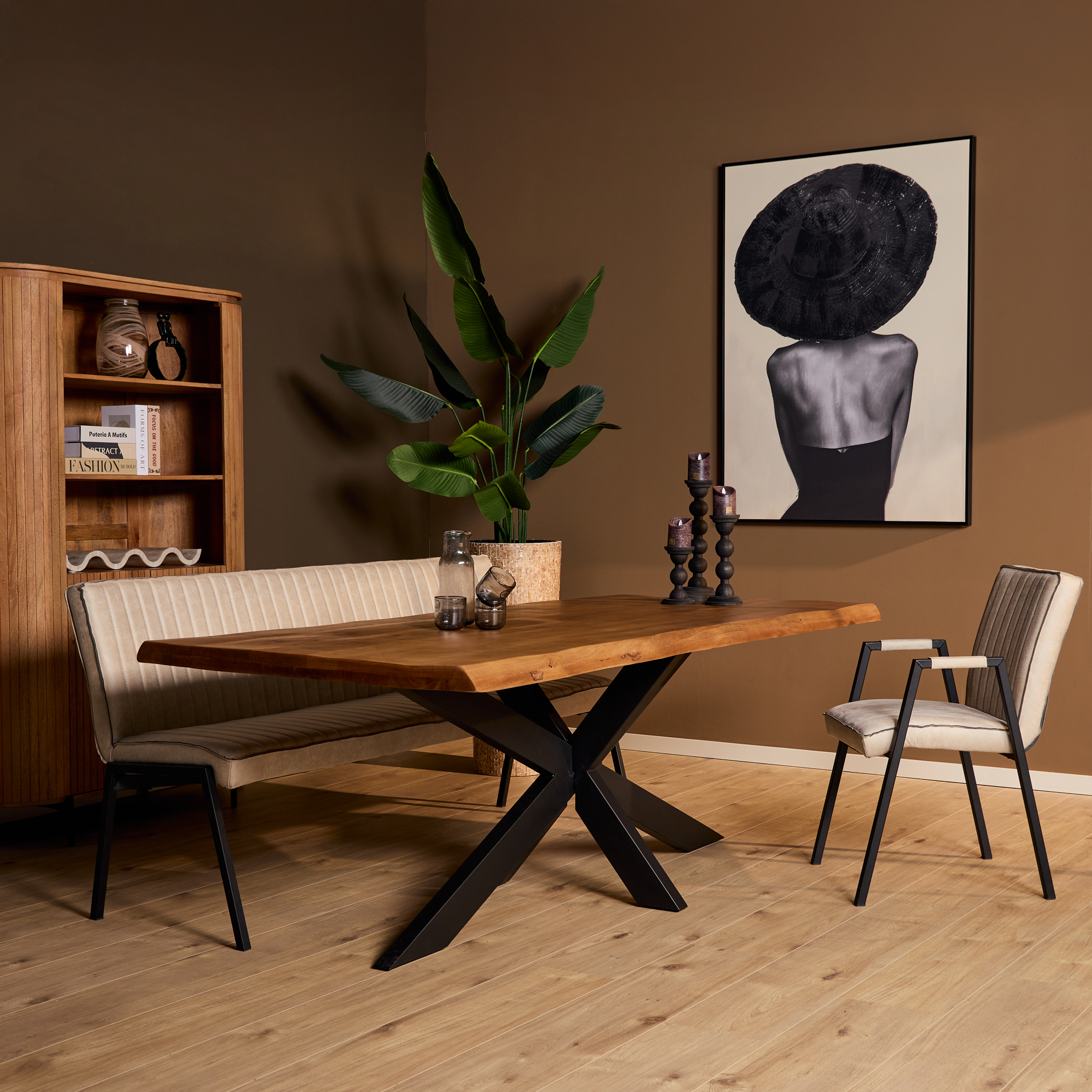 Boomstamtafel Restino Mangohout 240 cm - Afbeelding 2