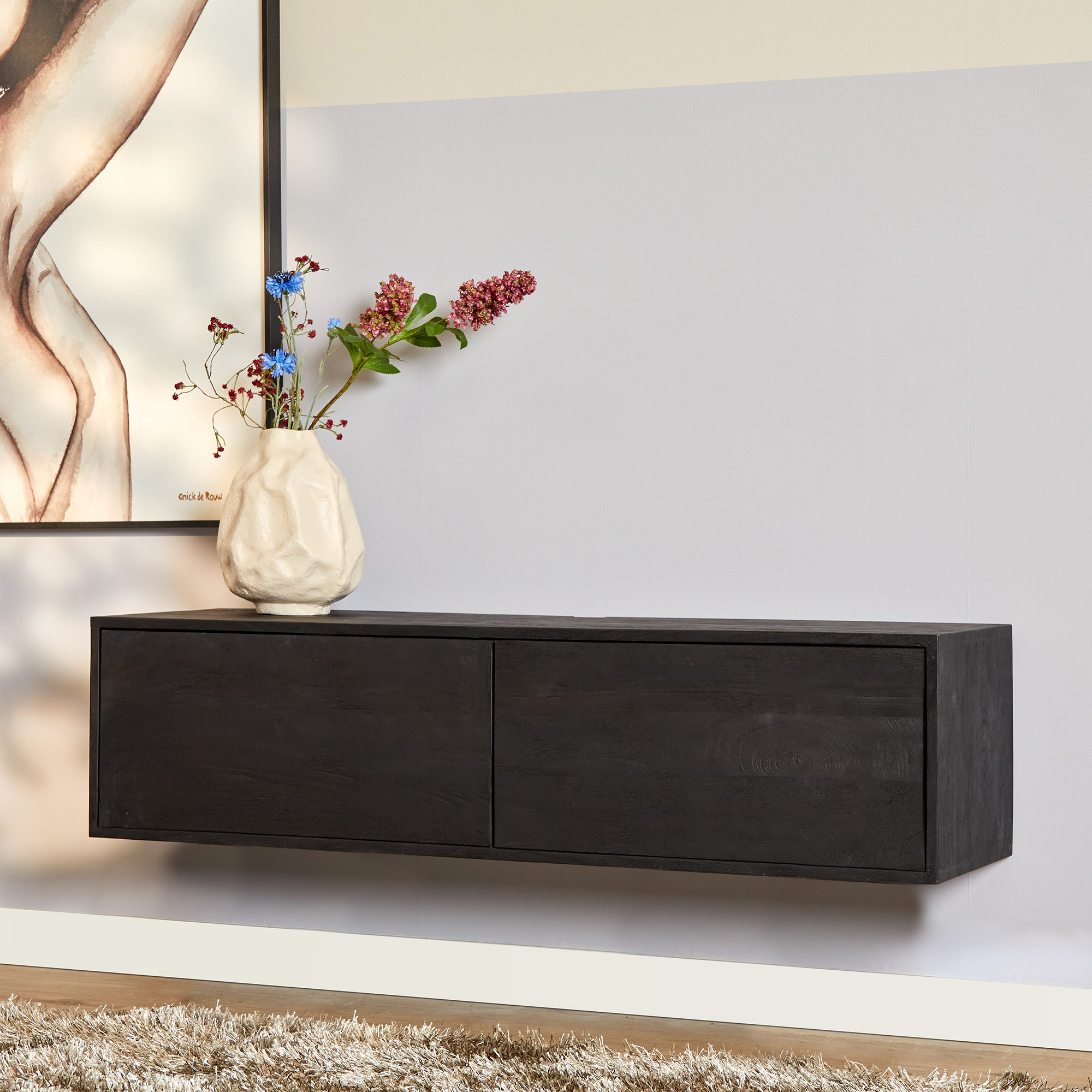 TV-meubel Kleeskis Zwart 120 cm