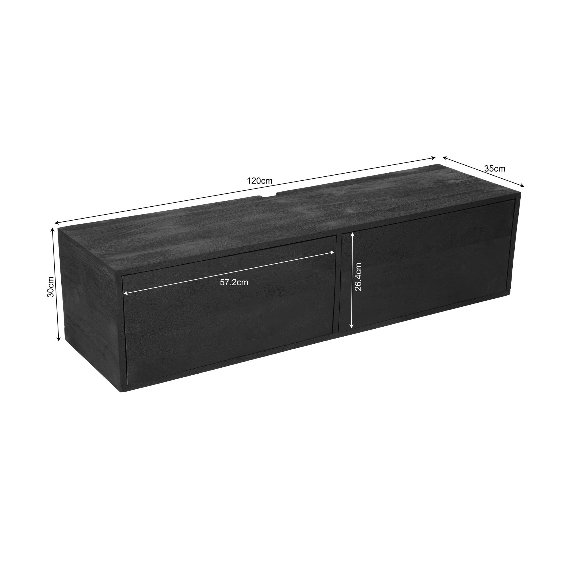 TV-meubel Kleeskis Zwart 120 cm - Afbeelding 4