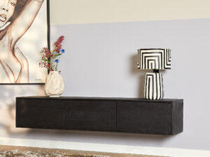TV-meubel Seerro Zwart 160 cm