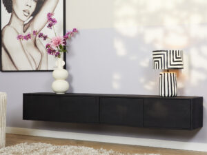 TV-meubel Nekun Zwart 200 cm