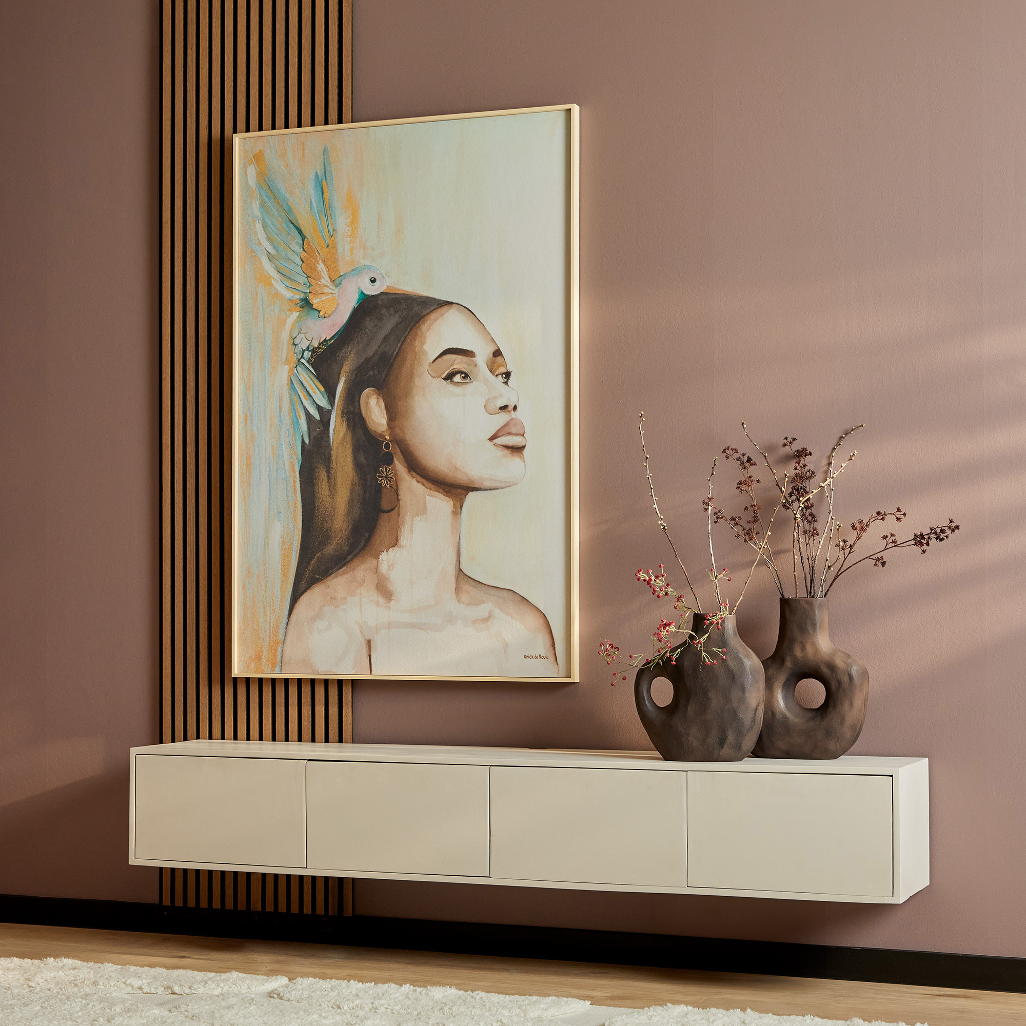 TV-meubel Feesone Zand 200 cm