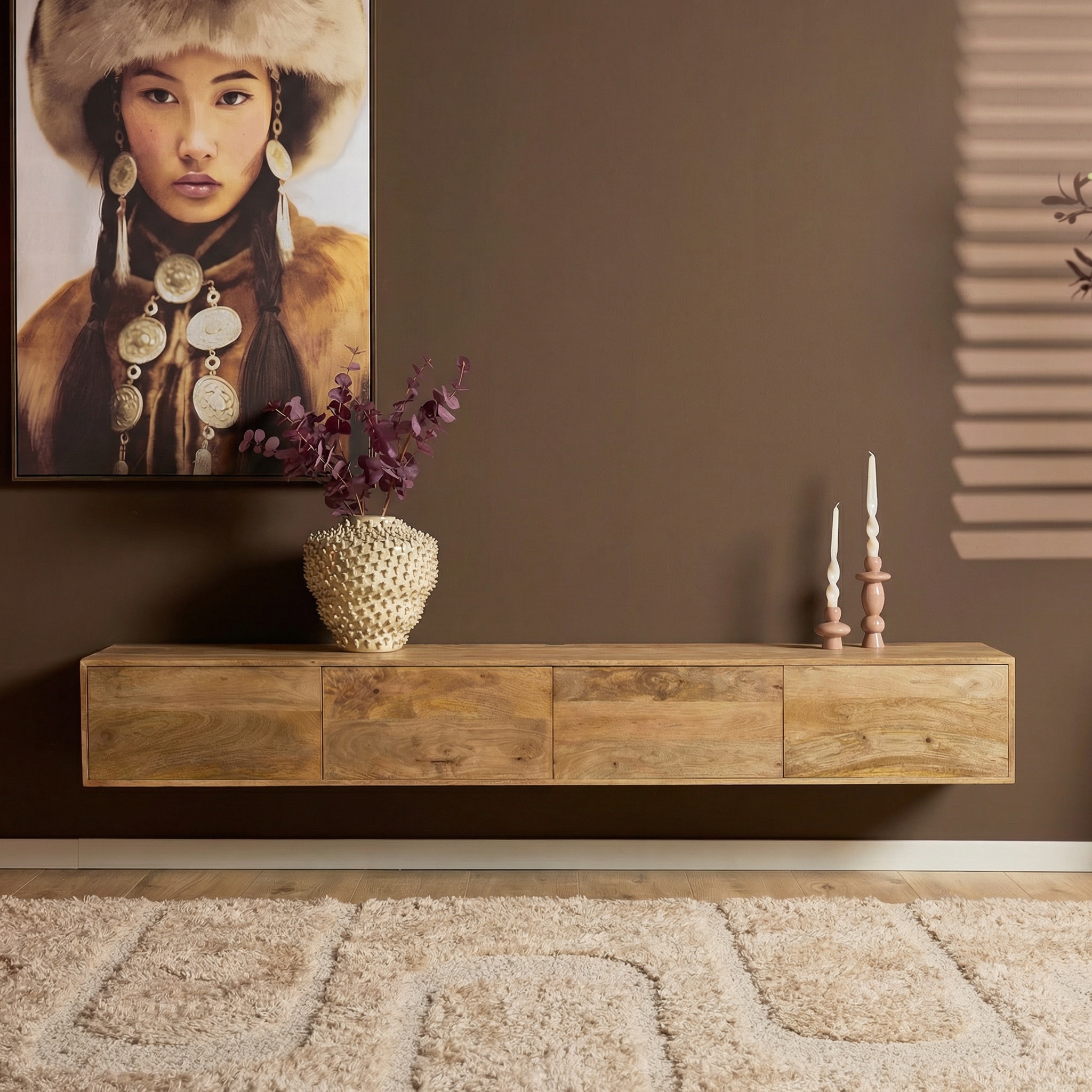 TV-meubel Staute Naturel 200 cm - Afbeelding 7