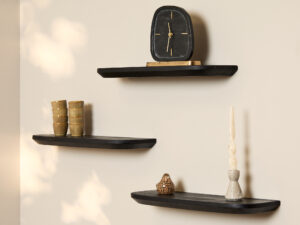 Wandplank Beire Mangohout 60 cm - Set van 3