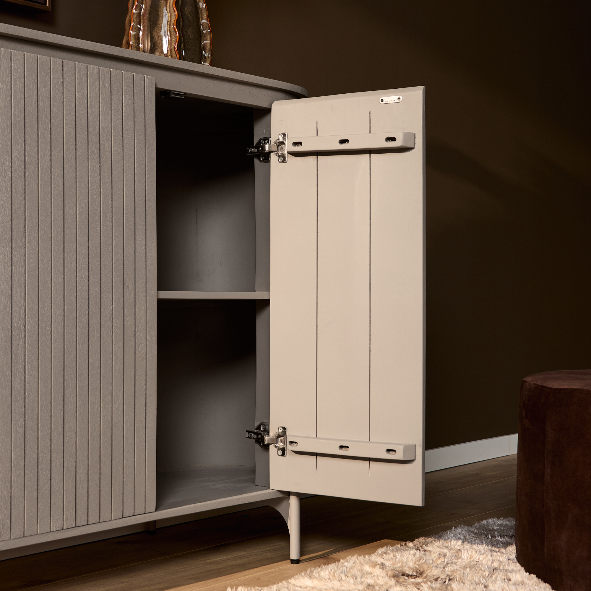 Kast Slaubin Taupe 115 cm - Afbeelding 3