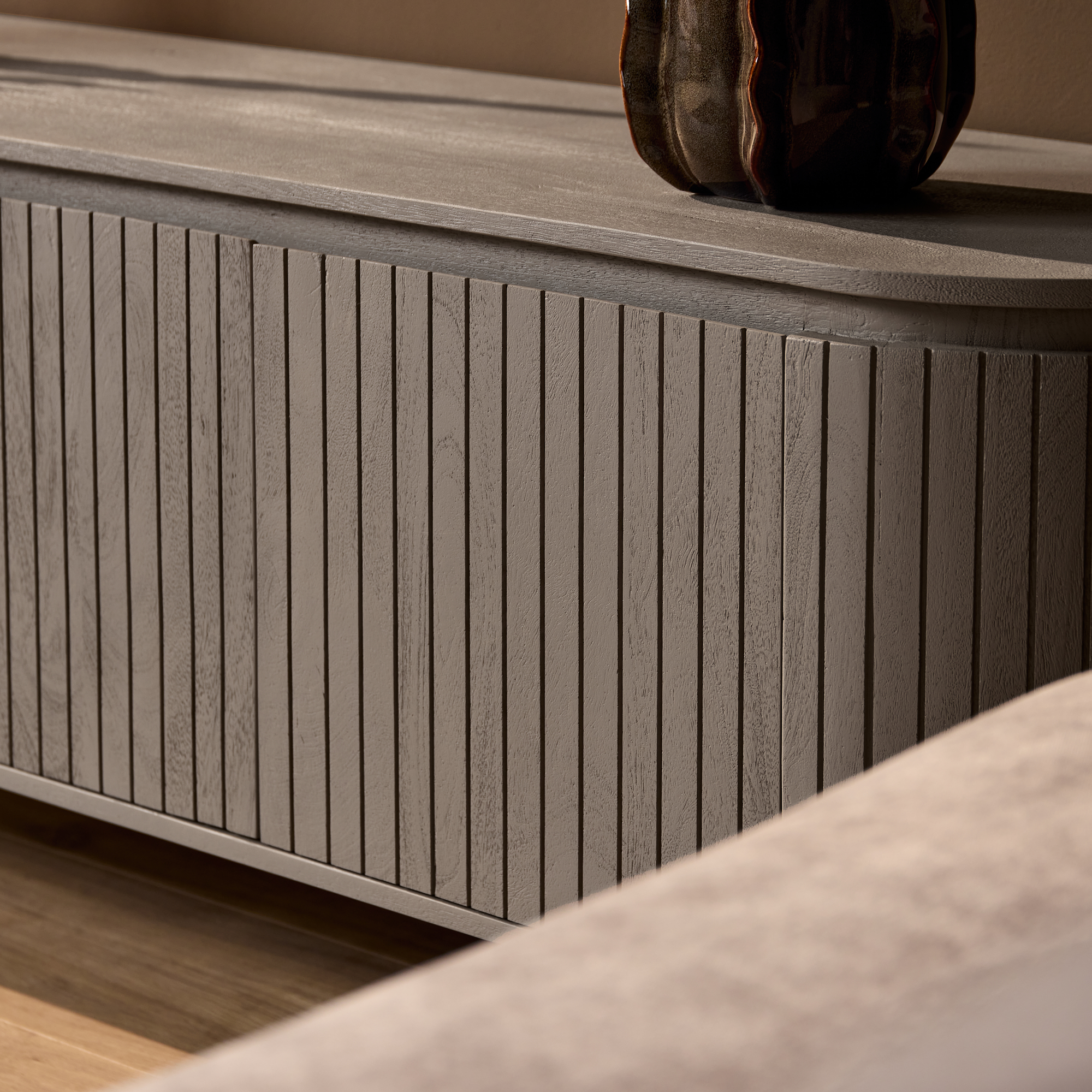 TV-meubel Slolvang Taupe 210 cm - Afbeelding 3