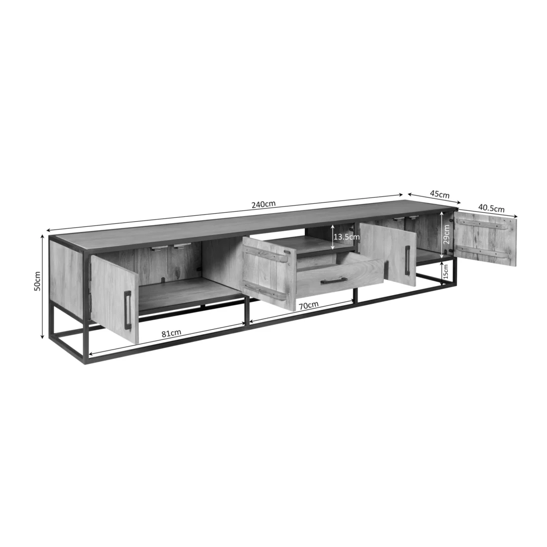 Tv-meubel Predio Hout 240 cm – foto 5