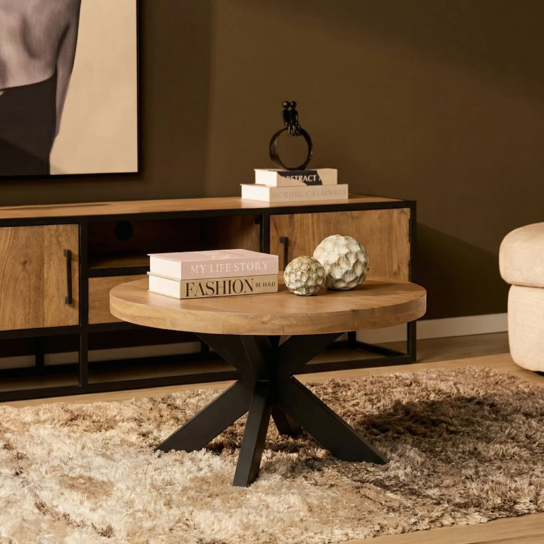 Salontafel Tanona Naturel 80 cm - Afbeelding 6