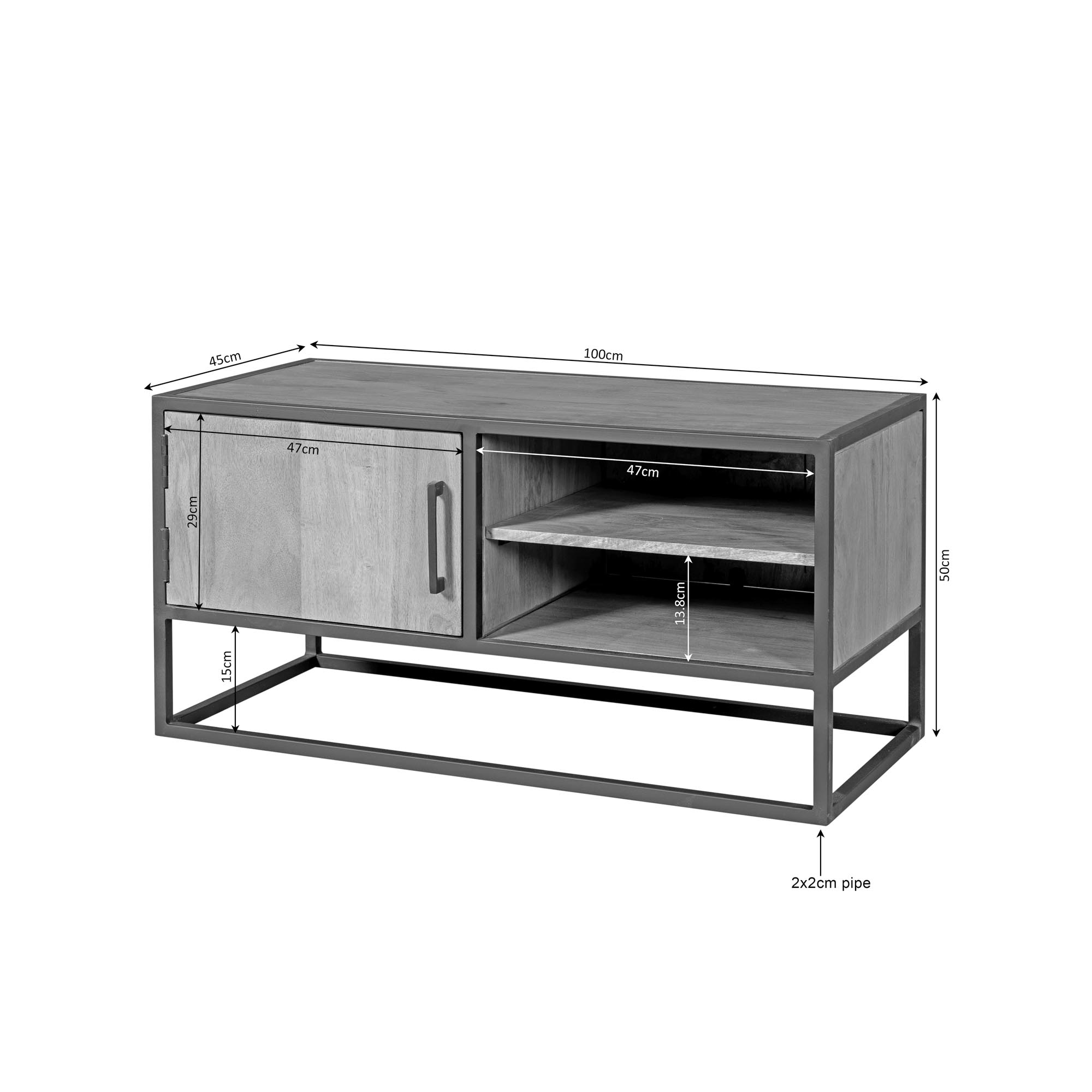 TV-meubel Pode Naturel 100 cm - Afbeelding 3