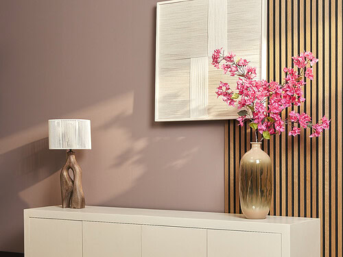 TV-meubel Kuni Zand 200 cm in zachte zandkleur met strak, rustig design en ruime opberglades