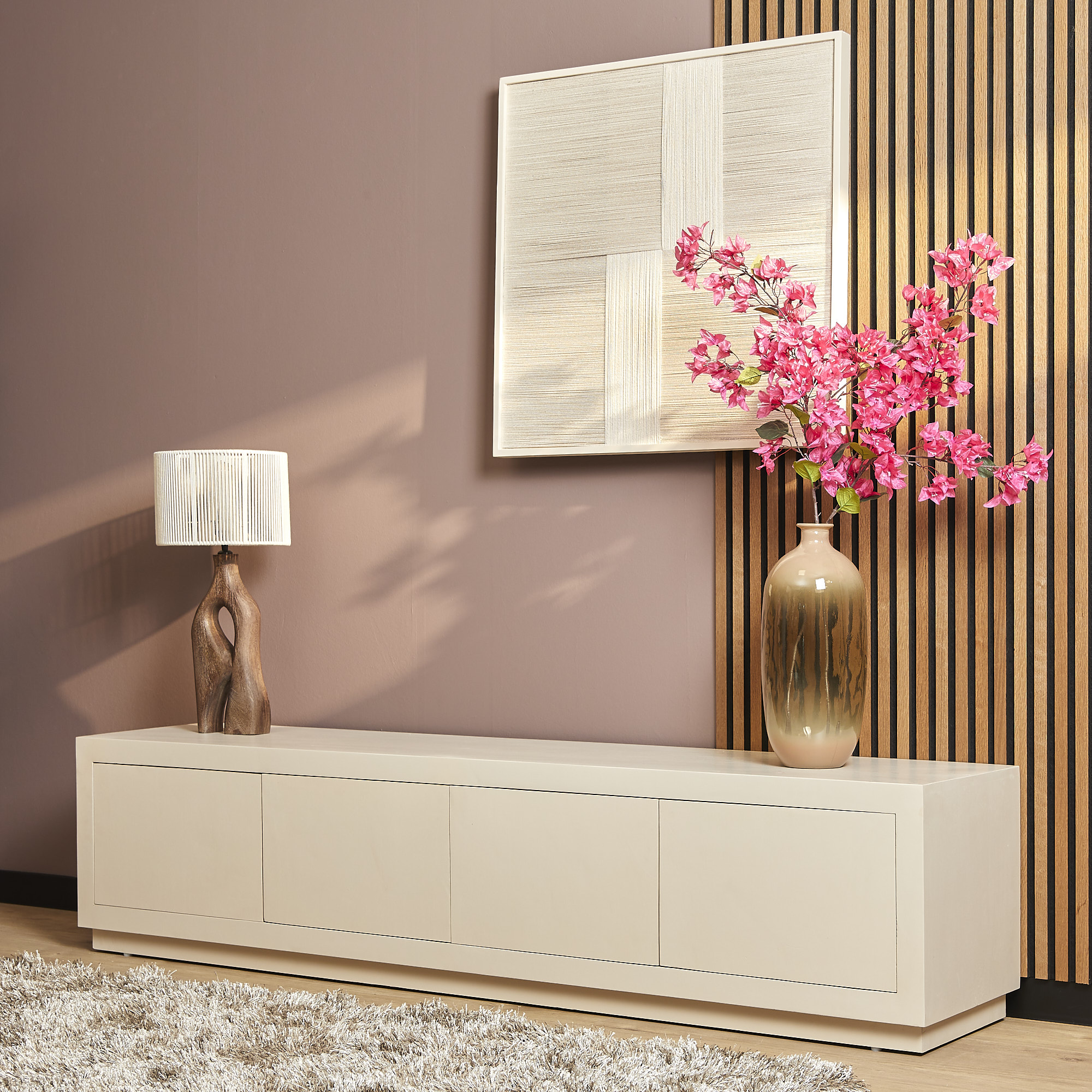 TV-meubel Kuni Zand 200 cm