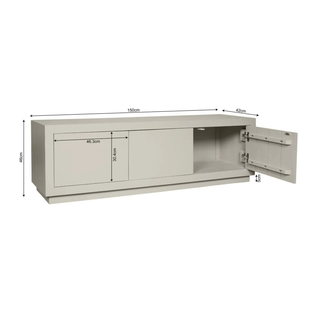 TV-meubel Zumone Zand 150 cm - Afbeelding 5
