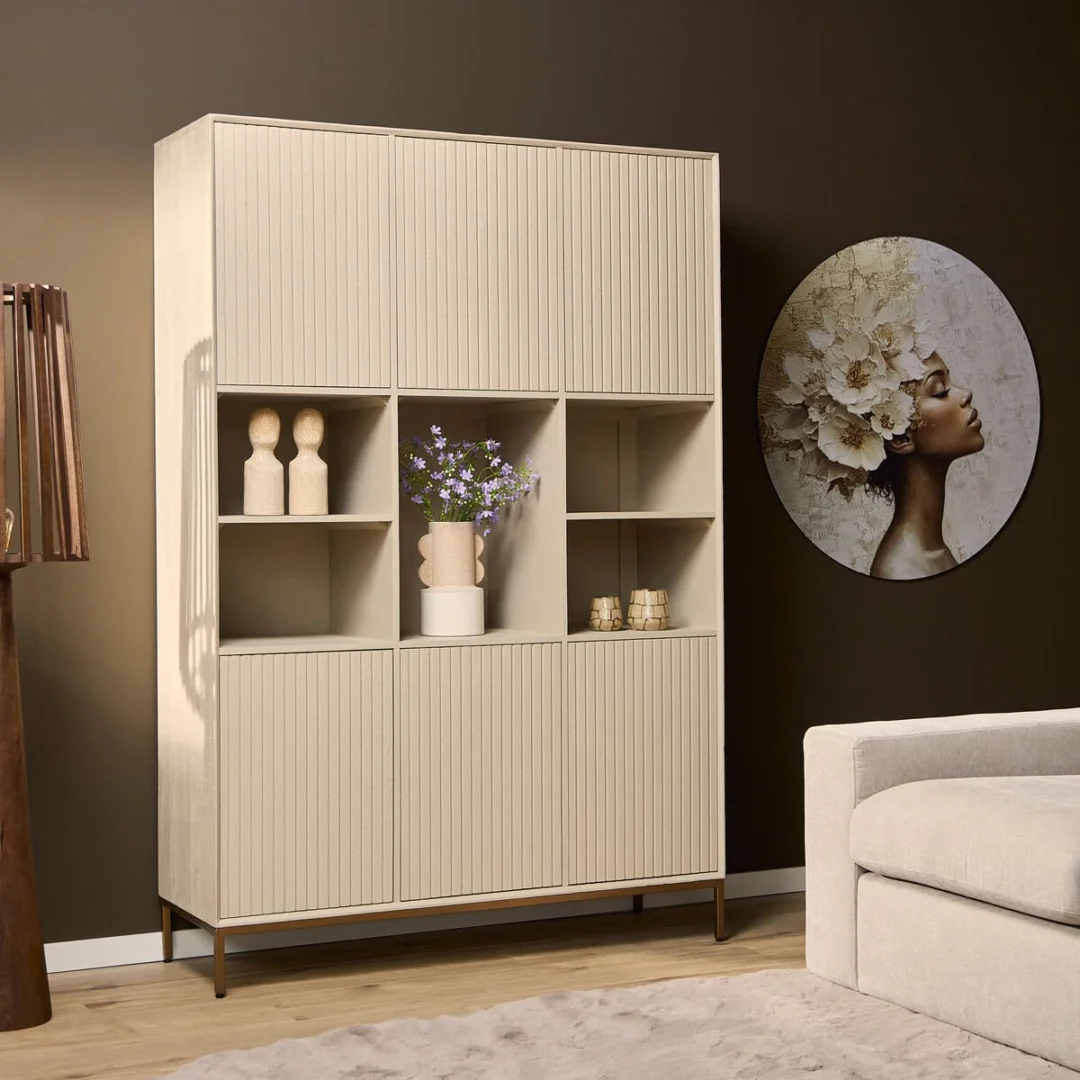 Vakkenkast Flaussa Zand 135 cm - Afbeelding 2