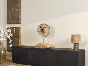 TV-meubel Stissar Zwart 200 cm
