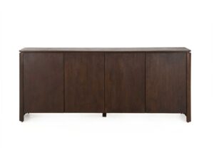 Dressoir Zeemund Bruin 210 cm van mangohout, handgemaakt met 4 deuren en warme houtnerf