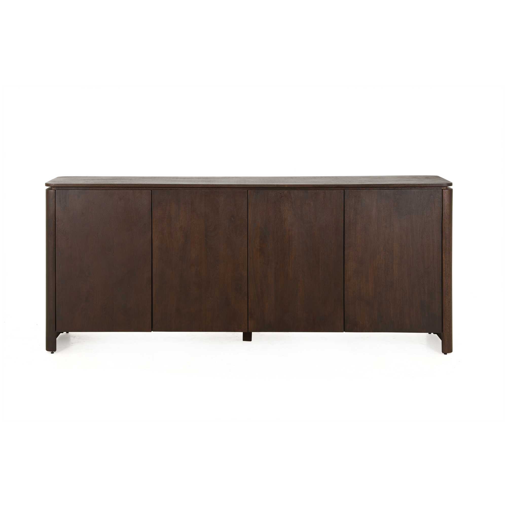 Dressoir Zeemund Bruin 210 cm van mangohout, handgemaakt met 4 deuren en warme houtnerf
