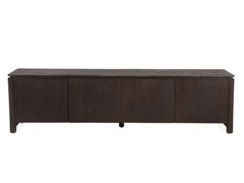 TV-meubel Peelvy Bruin 210 cm van mangohout met warme houtlook en strak, breed design
