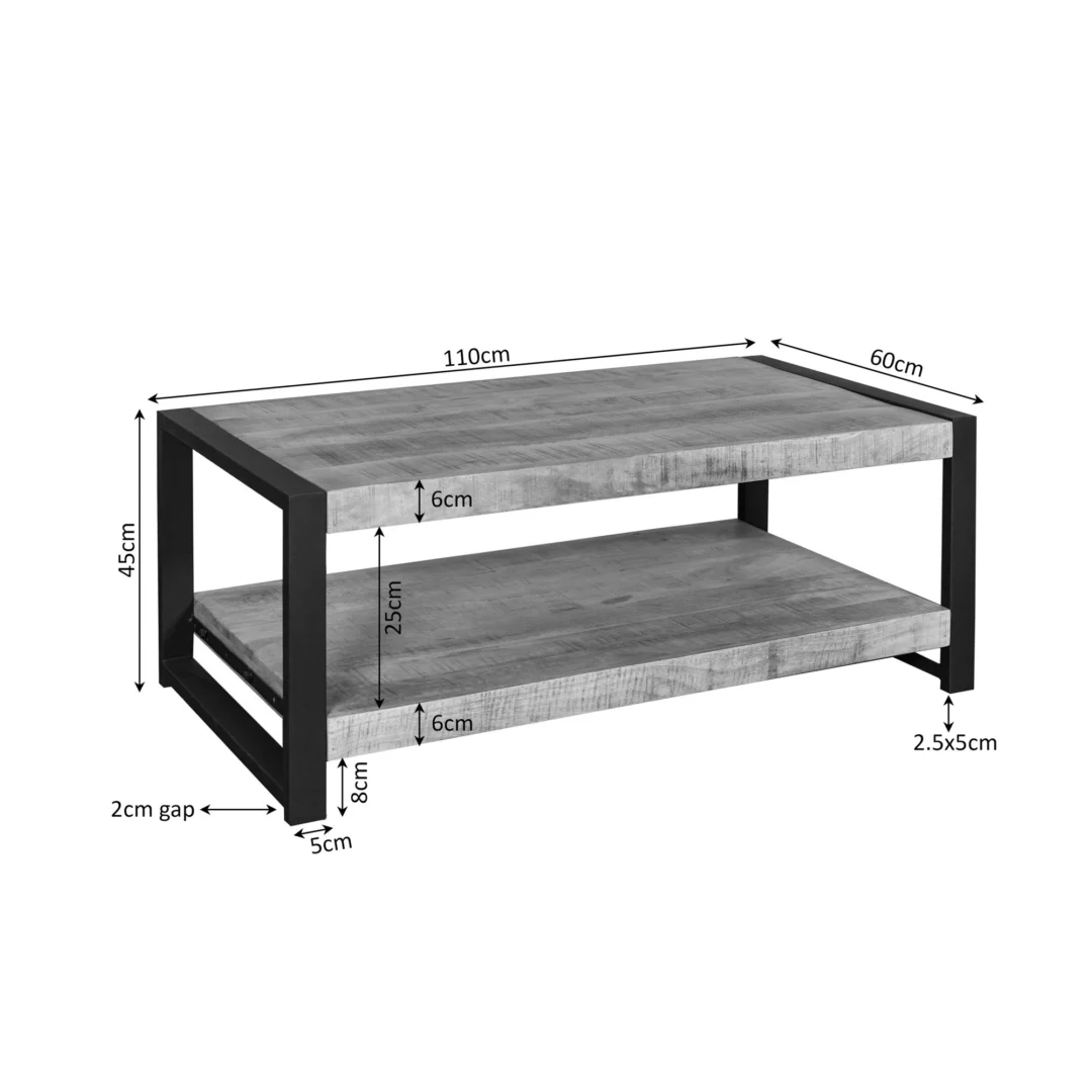 Salontafel Slermura 110 cm hout - Afbeelding 4