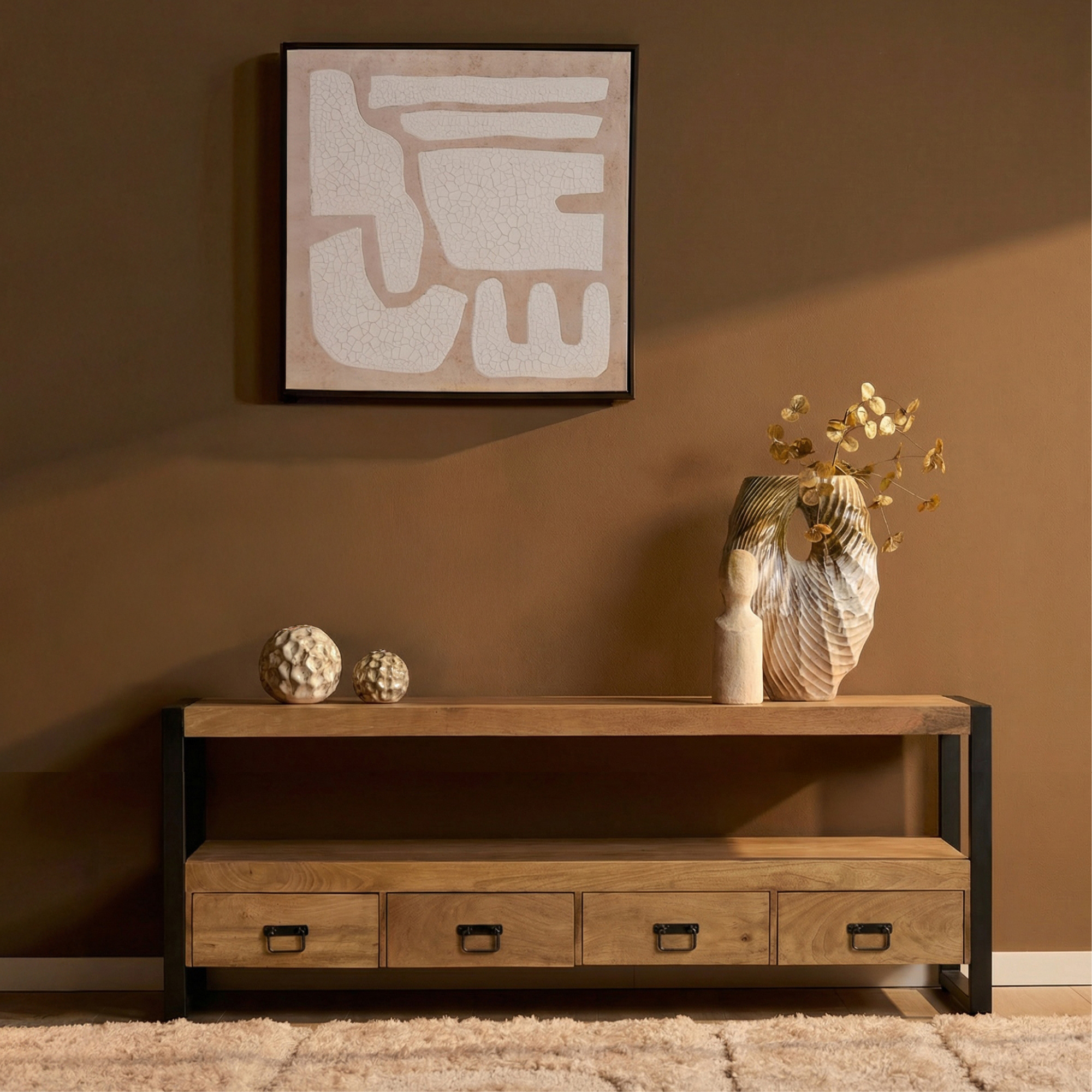 TV-meubel Sallek Naturel 180 cm - Afbeelding 6