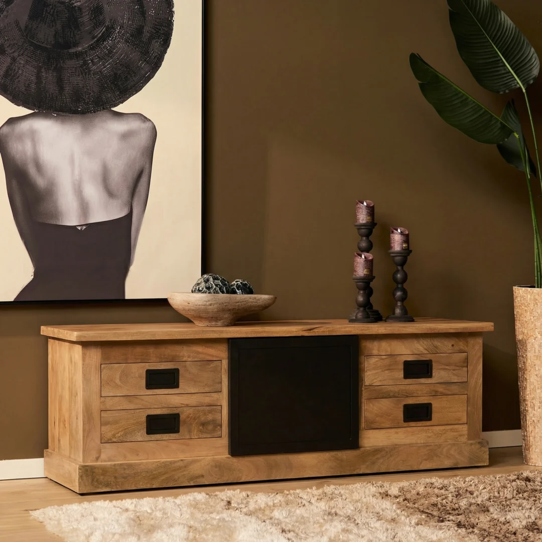 Tv-meubel Skeenan Hout 155 cm – foto 7