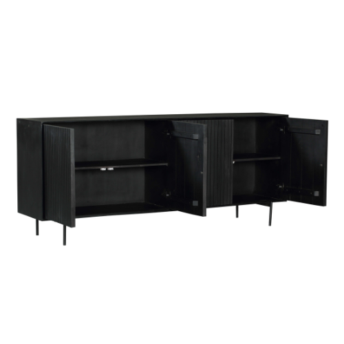 Dressoir Troommio Zwart 210 cm - Afbeelding 9