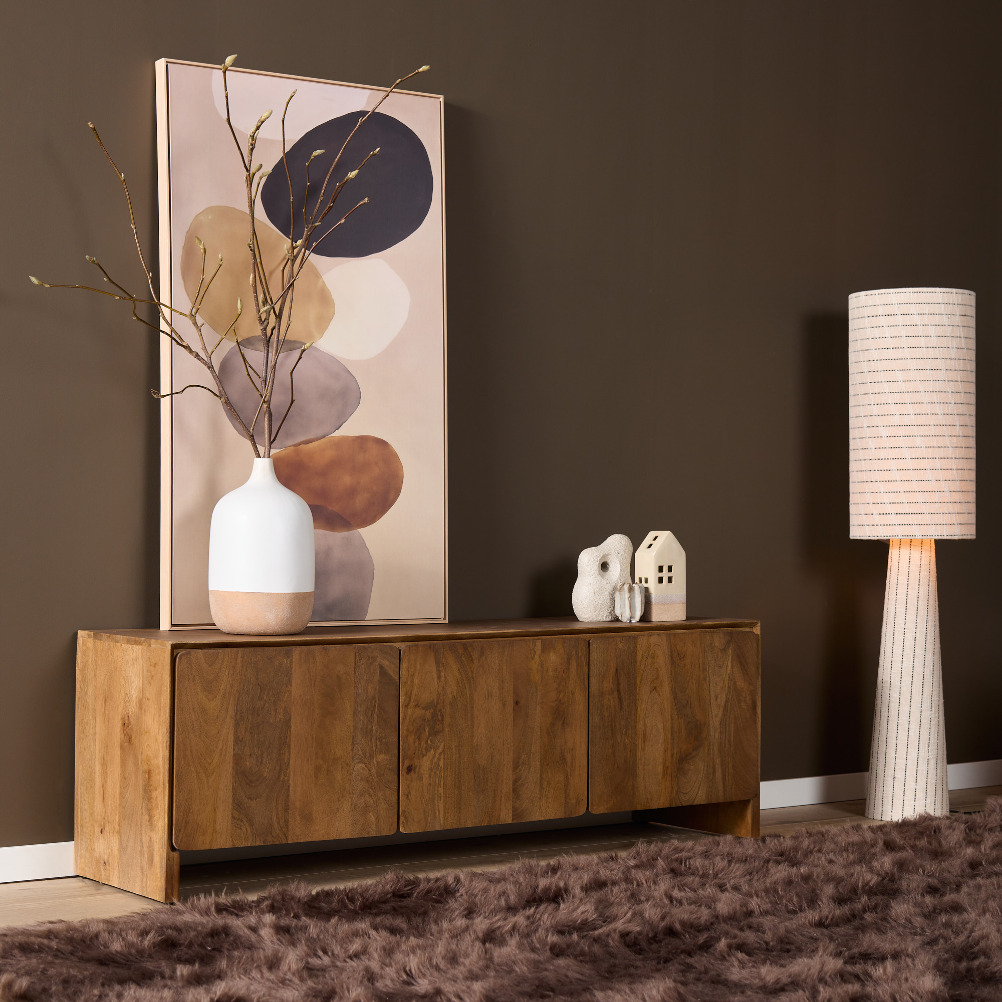 TV-meubel Prielvoro Naturel 150 cm - Afbeelding 5