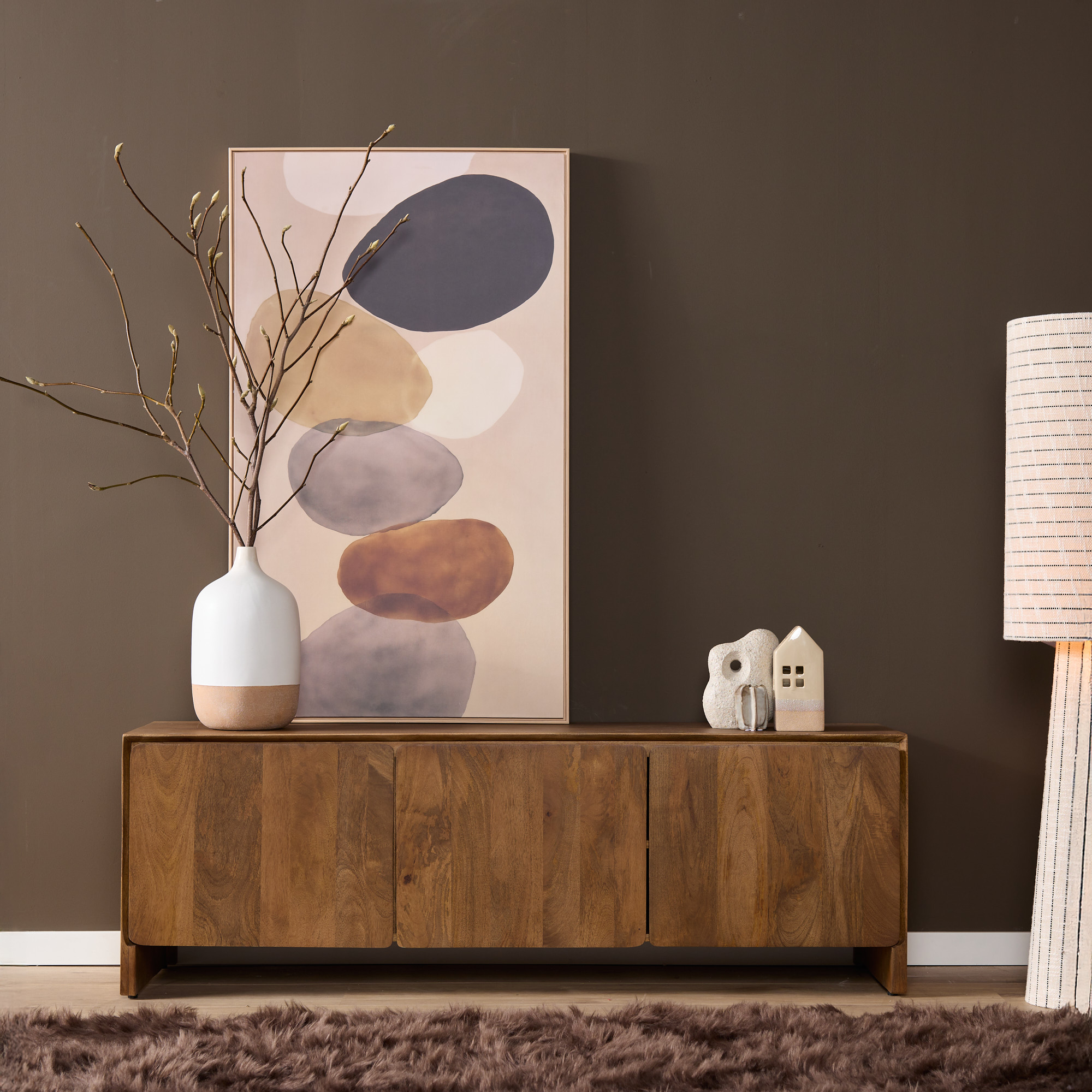 TV-meubel Prielvoro Naturel 150 cm - Afbeelding 6