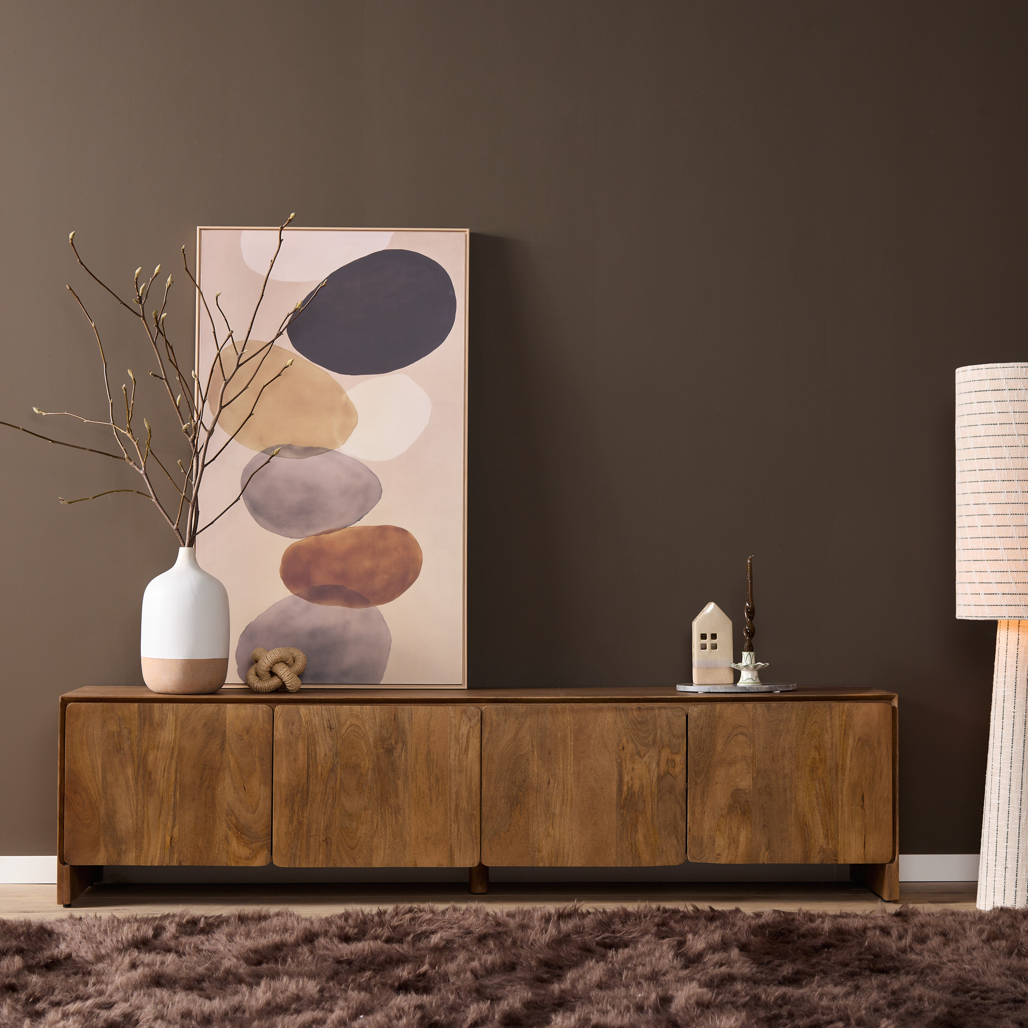 TV-meubel Dustond Naturel 200 cm - Afbeelding 7