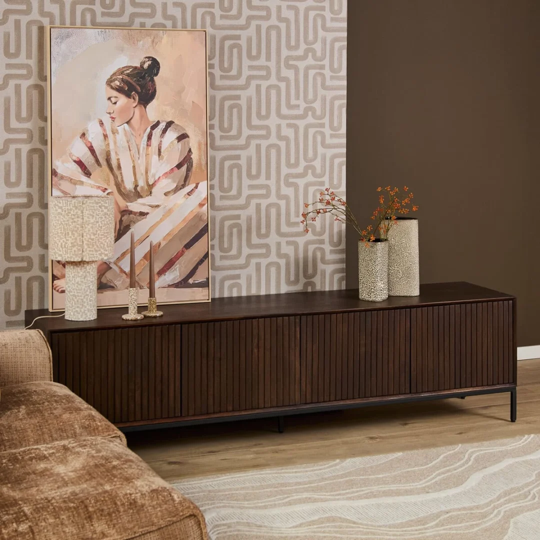 TV-meubel Laasone Bruin 210 cm - Afbeelding 12