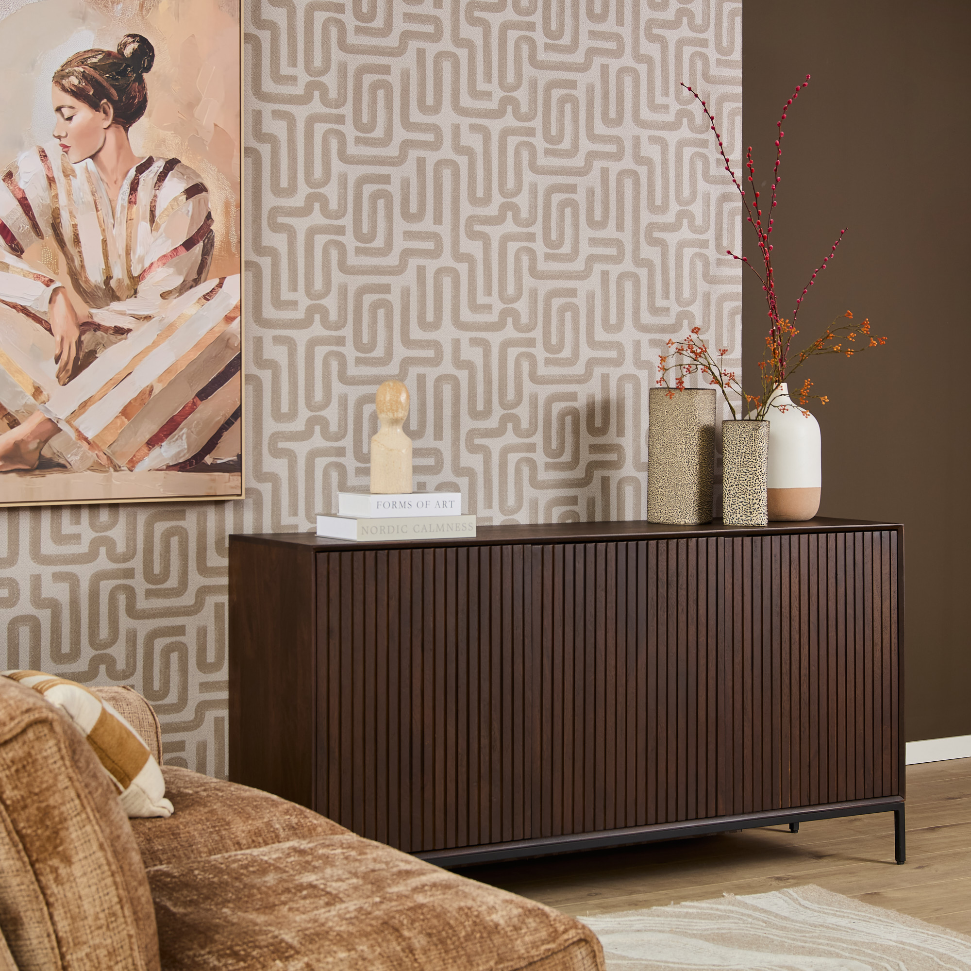 Dressoir Gronnel Bruin 165 cm - Afbeelding 12