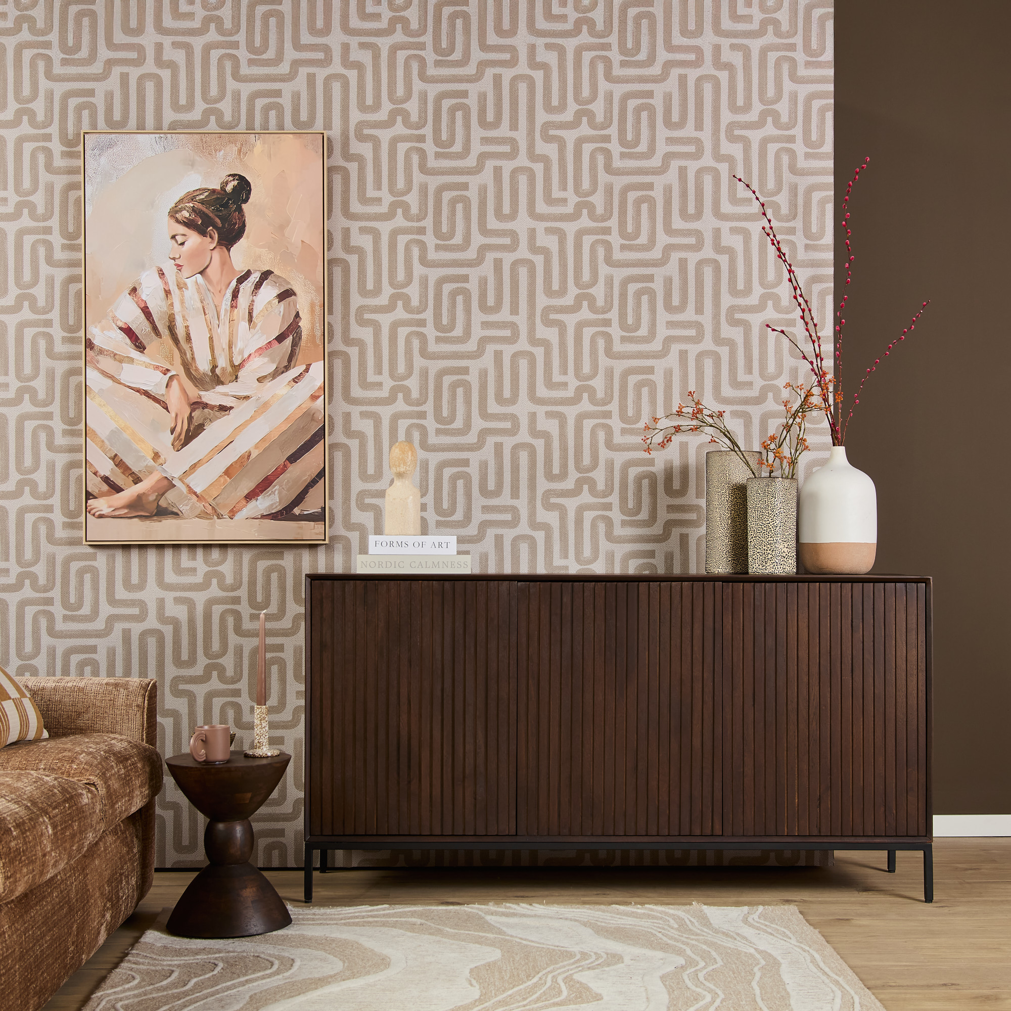 Dressoir Gronnel Bruin 165 cm - Afbeelding 9