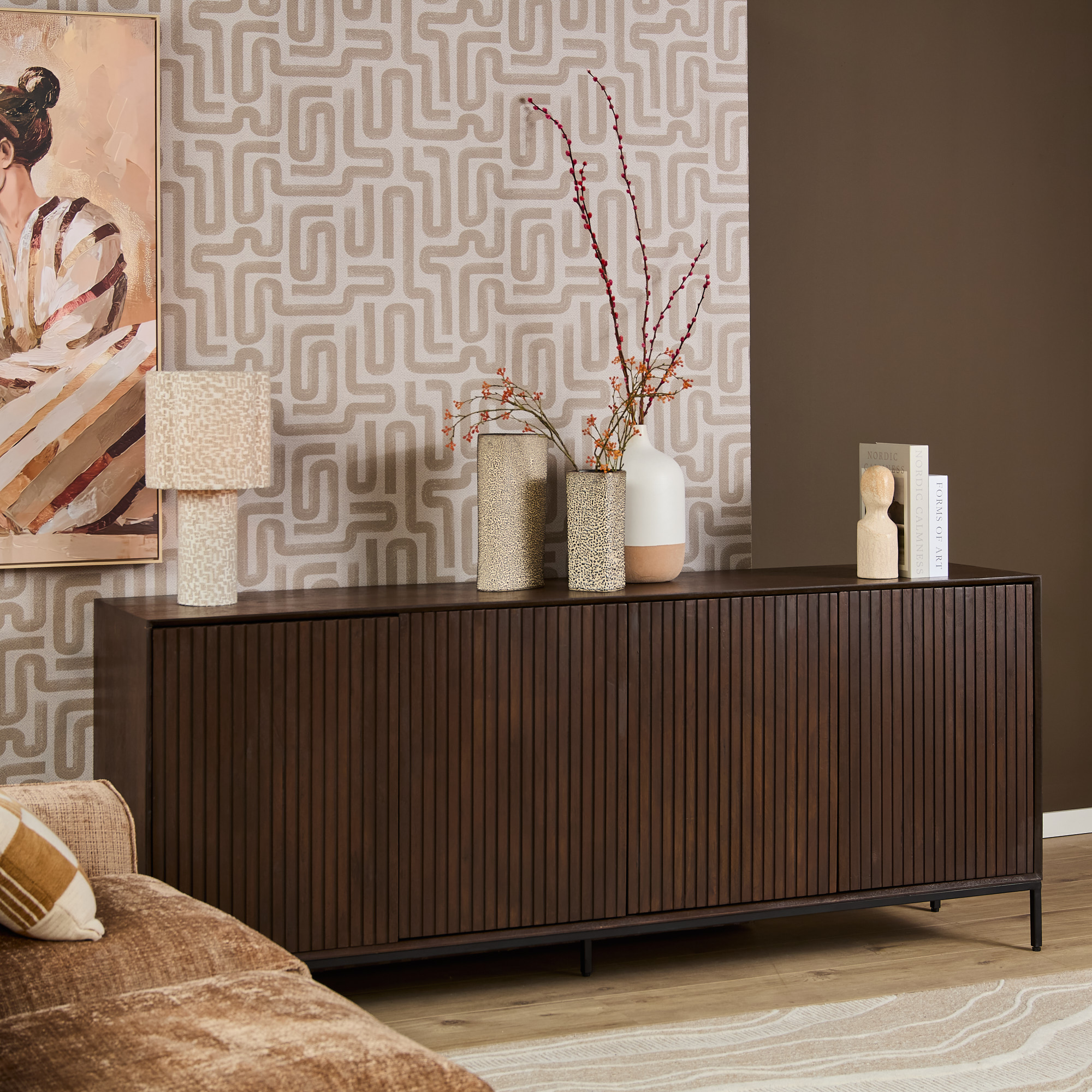 Dressoir Domman Bruin 210 cm - Afbeelding 12