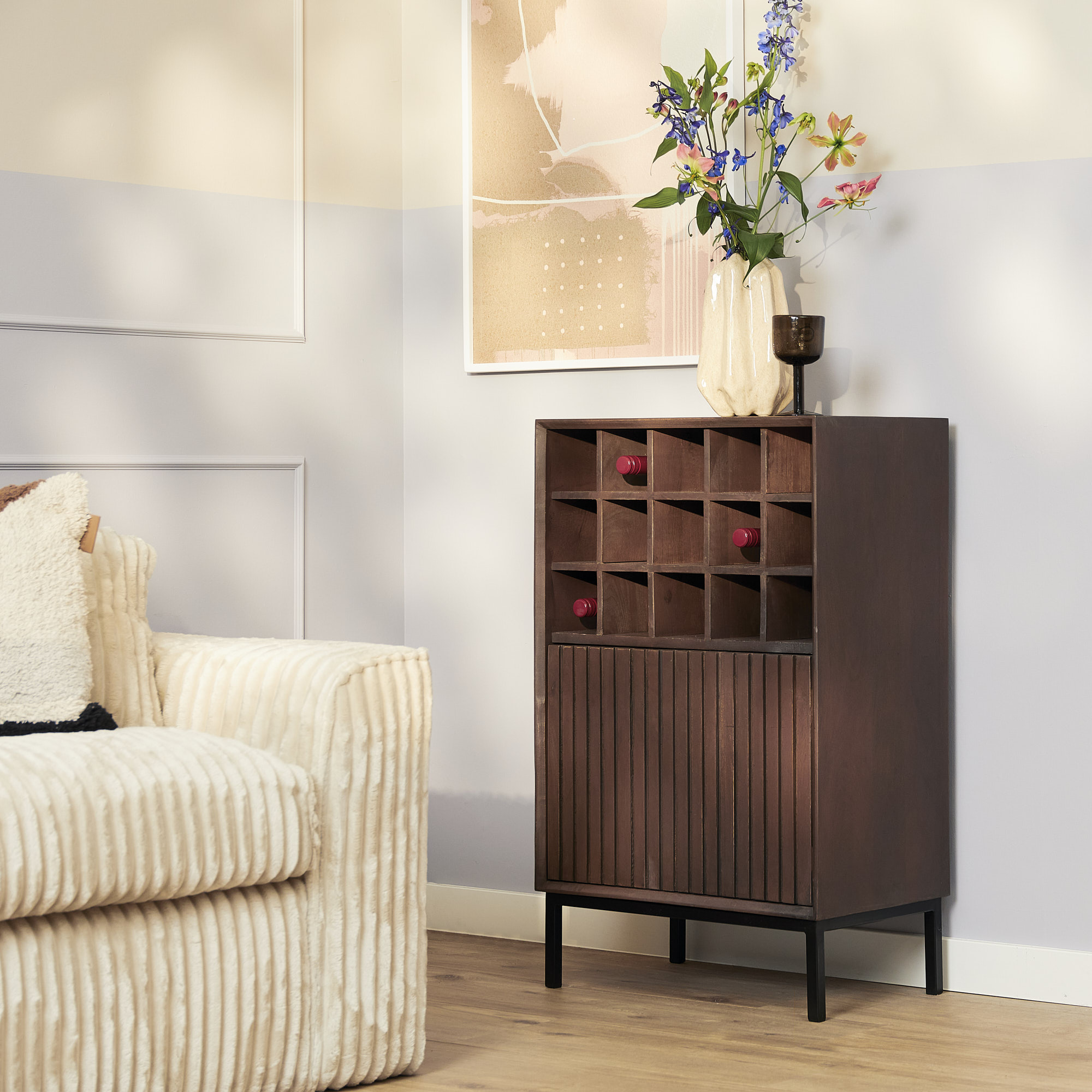 Wijnkast Peistano Bruin 55 cm - Afbeelding 6