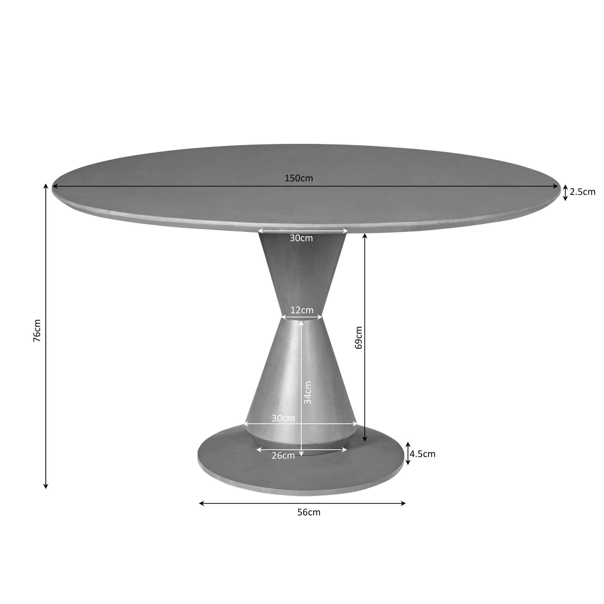 Eettafel Rirmea Mangohout 150 cm - Afbeelding 3