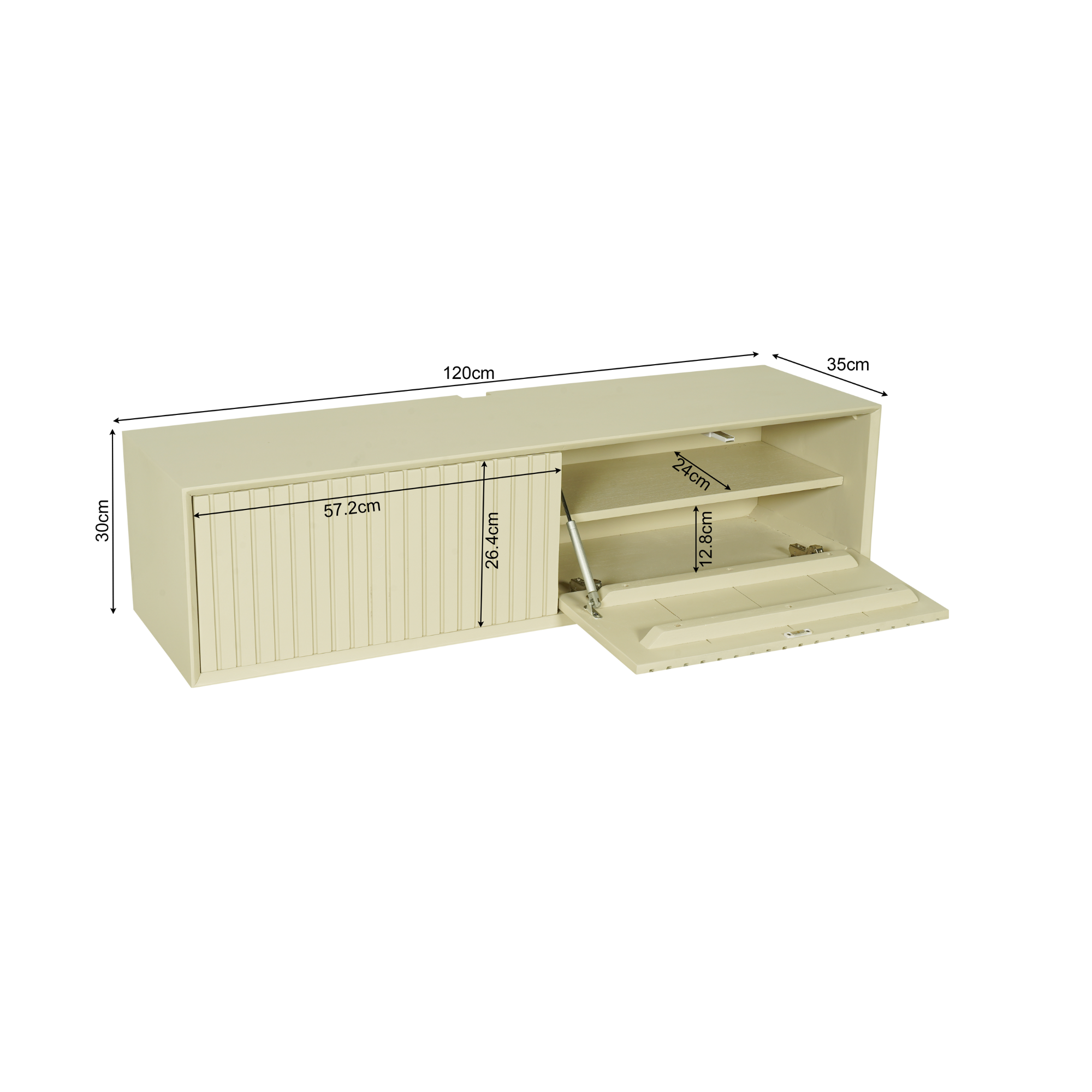 TV-meubel Gotaro Zand 120 cm - Afbeelding 6