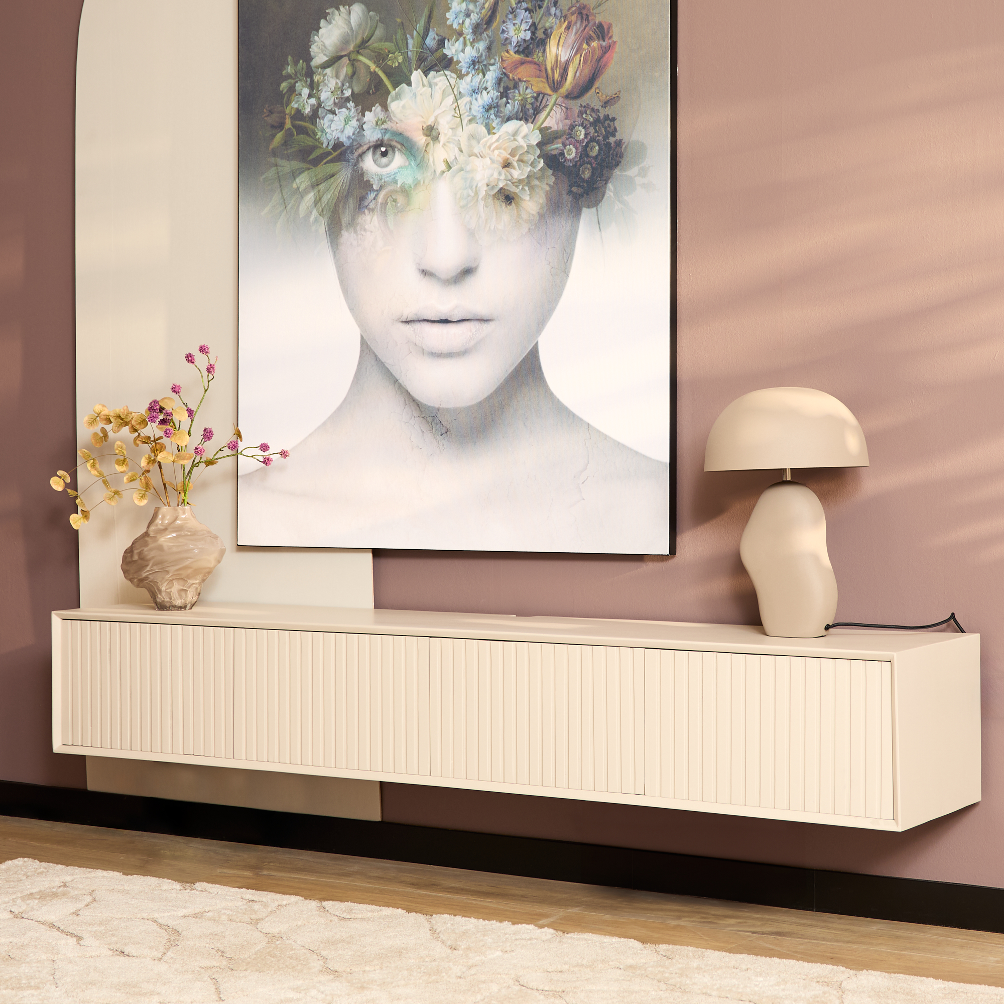 TV-meubel Skumis Zand 200 cm - Afbeelding 6