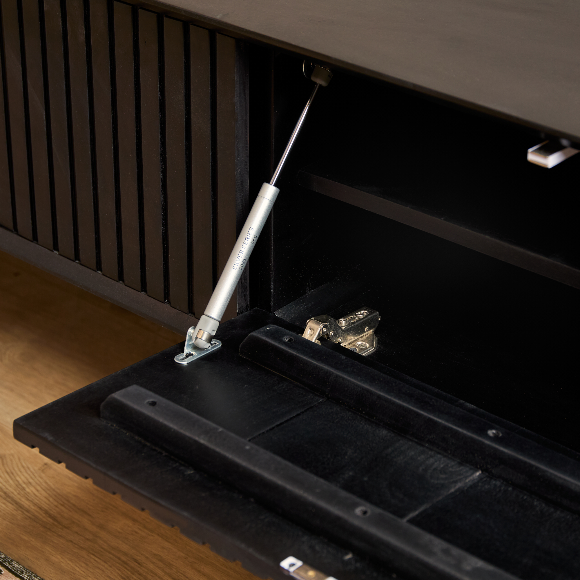 TV-meubel Naande Zwart 240 cm - Afbeelding 4
