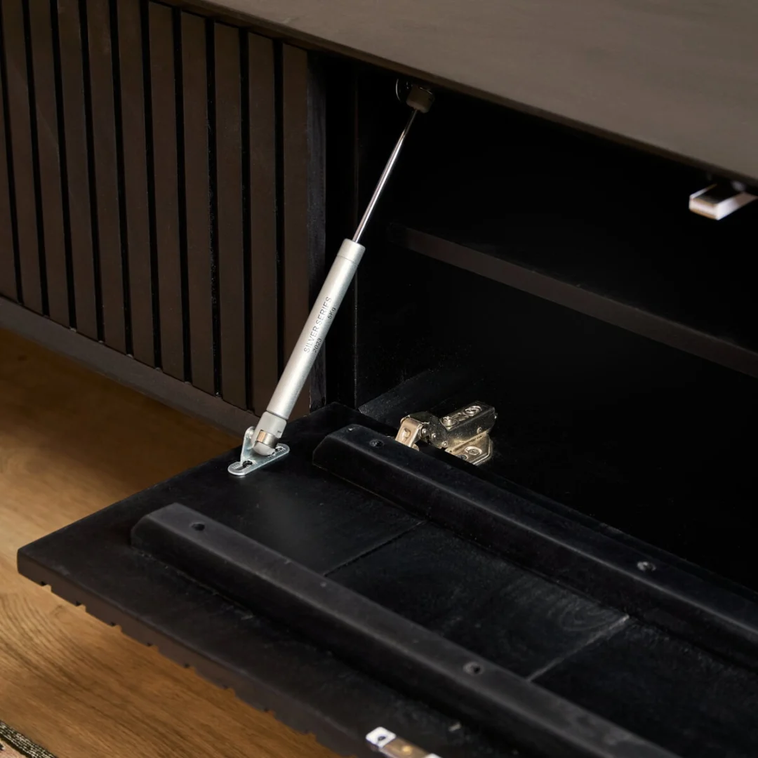 TV-meubel Naande Zwart 240 cm - Afbeelding 4
