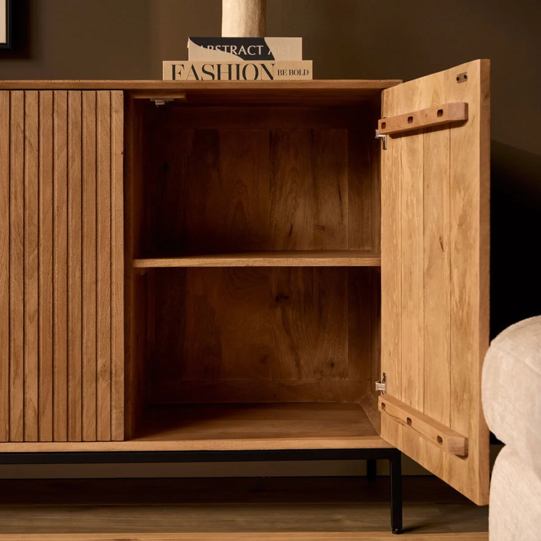 Dressoir Caanses Naturel 210 cm - Afbeelding 6