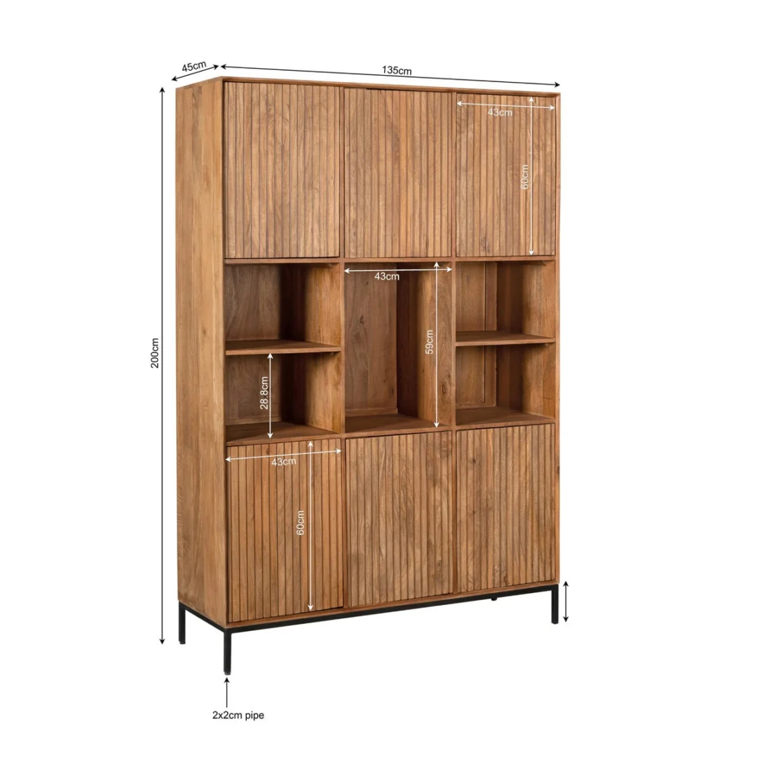 Vakkenkast Teistond Naturel 135 cm - Afbeelding 11