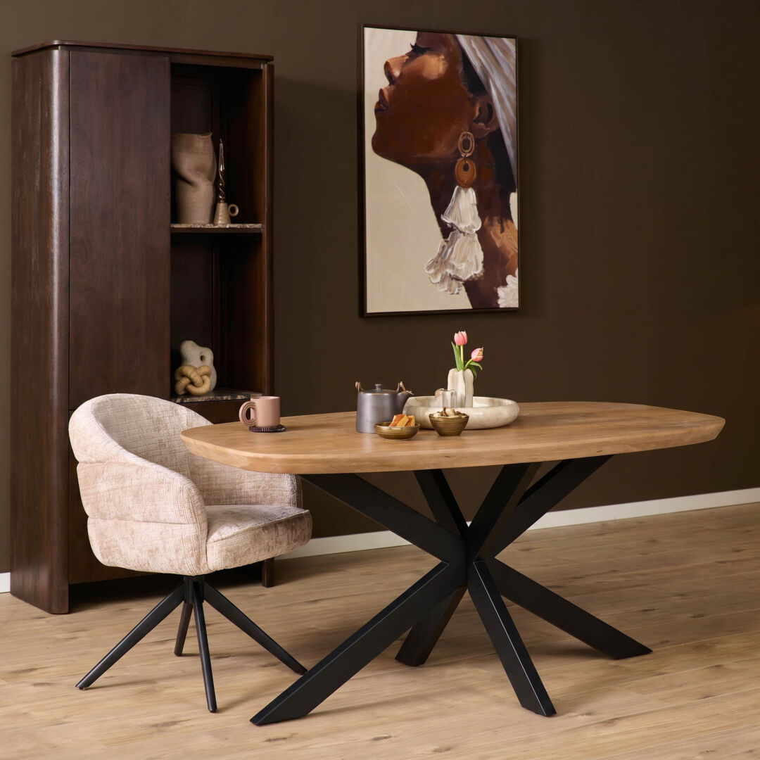 Eettafel Ciendund Mangohout 160 cm - Afbeelding 5