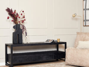 TV-meubel Biltena Zwart 180 cm