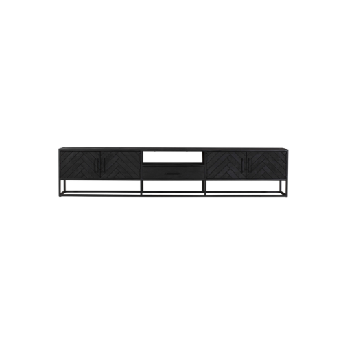 TV-meubel Seeltino Zwart 240 cm - Afbeelding 2