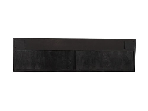 Zwart zwevend TV-meubel Breerio 120 cm met strakke, handgemaakte uitstraling en twee deuren