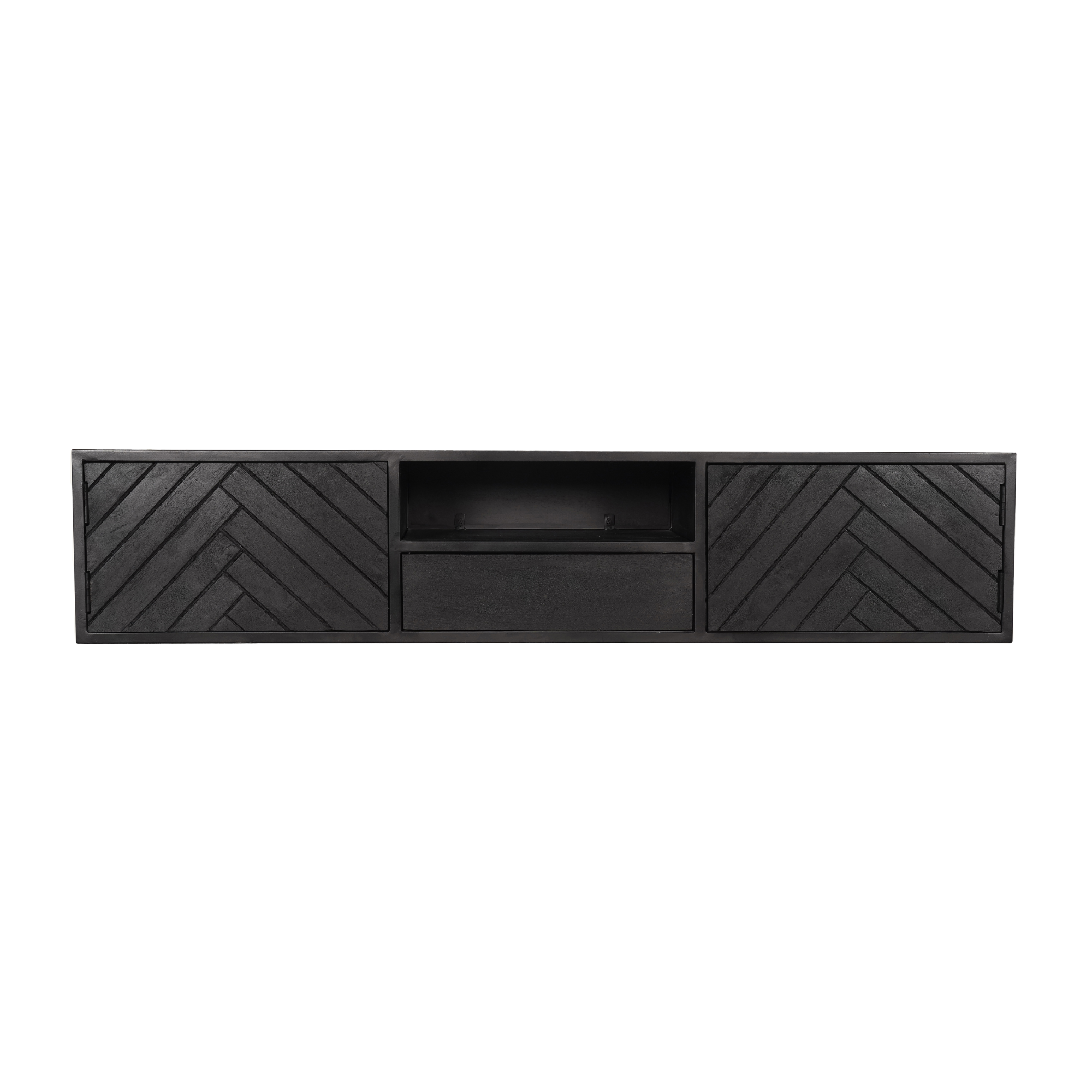 TV-meubel Brunsin Zwart 160 cm