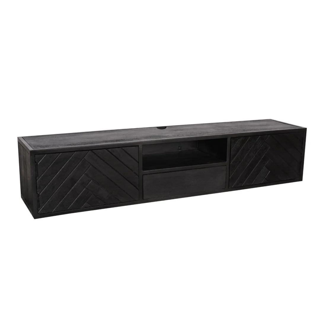 TV-meubel Brunsin Zwart 160 cm - Afbeelding 3