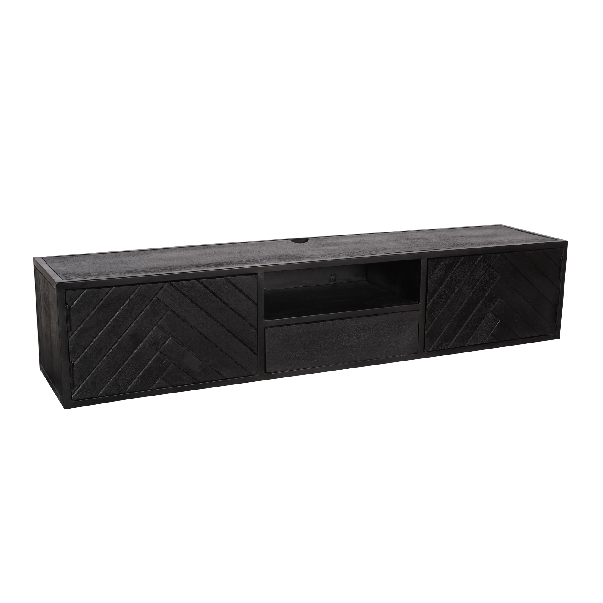 TV-meubel Brunsin Zwart 160 cm - Afbeelding 5